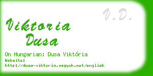 viktoria dusa business card